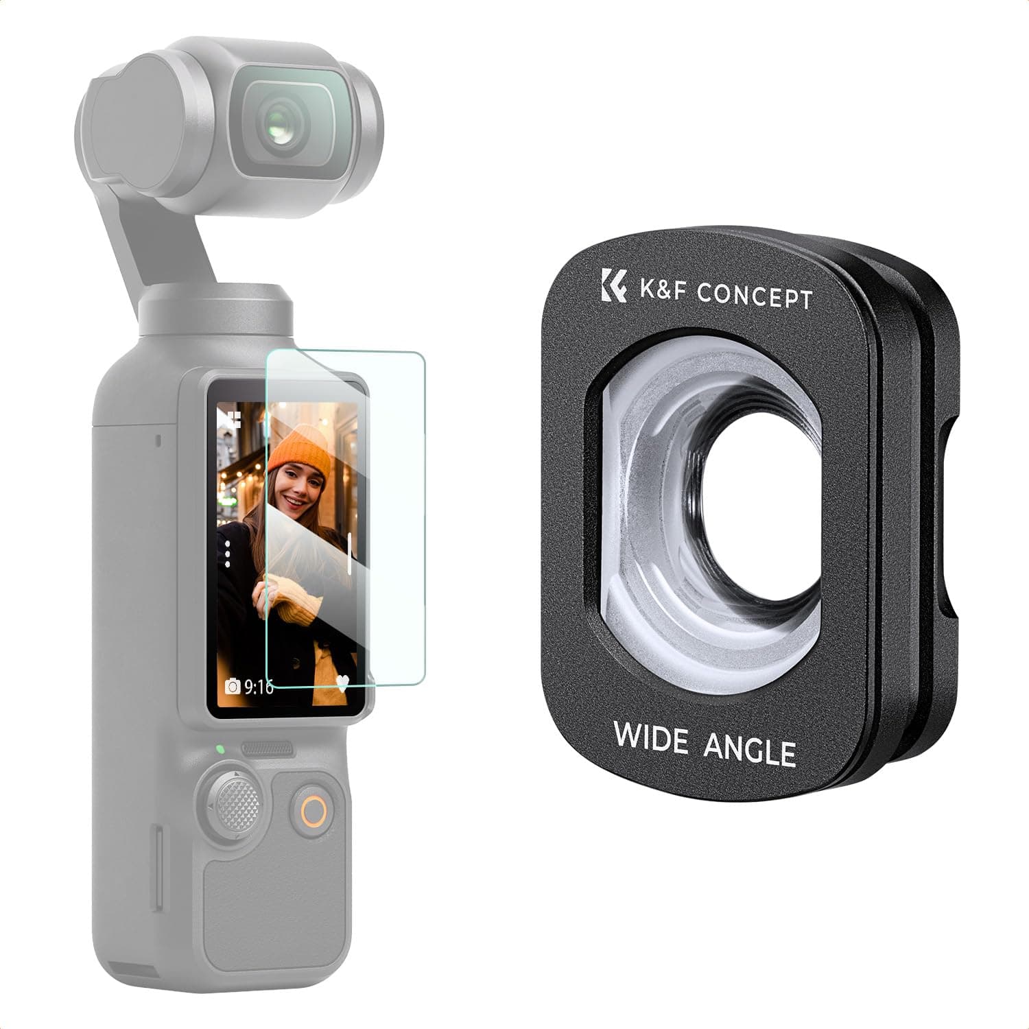 Wide-Angle Lens Compatible with DJI Osmo Pocket 3, Magnetic Attach/Multi-Coated/Optical Glass