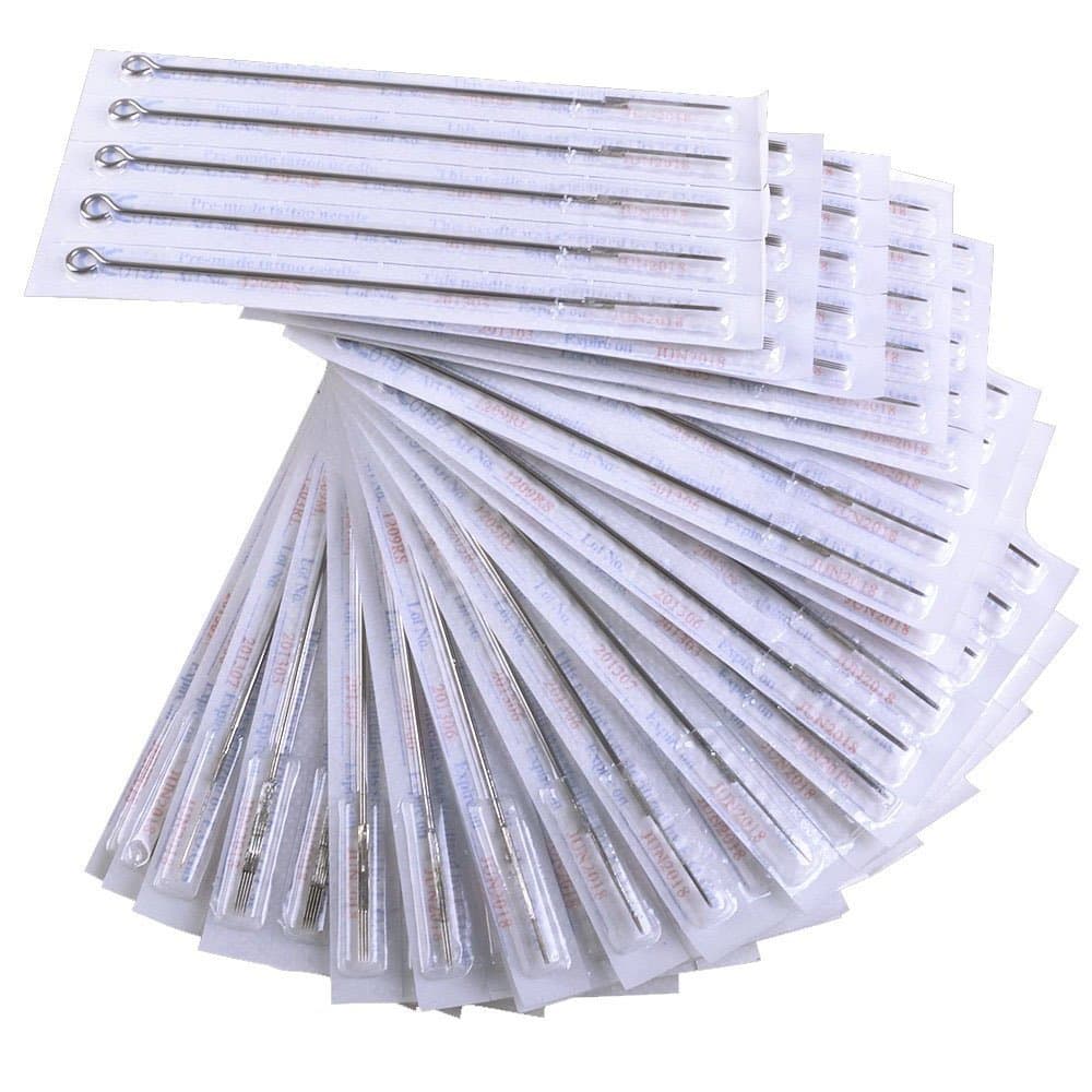 100 Pieces Mixed Tattoo Needles- 3rl, 5rl, 7rl, 9rl, 5rs, 7rs, 9rs, 5m1, 7m1, 9M1 100 Count (100)