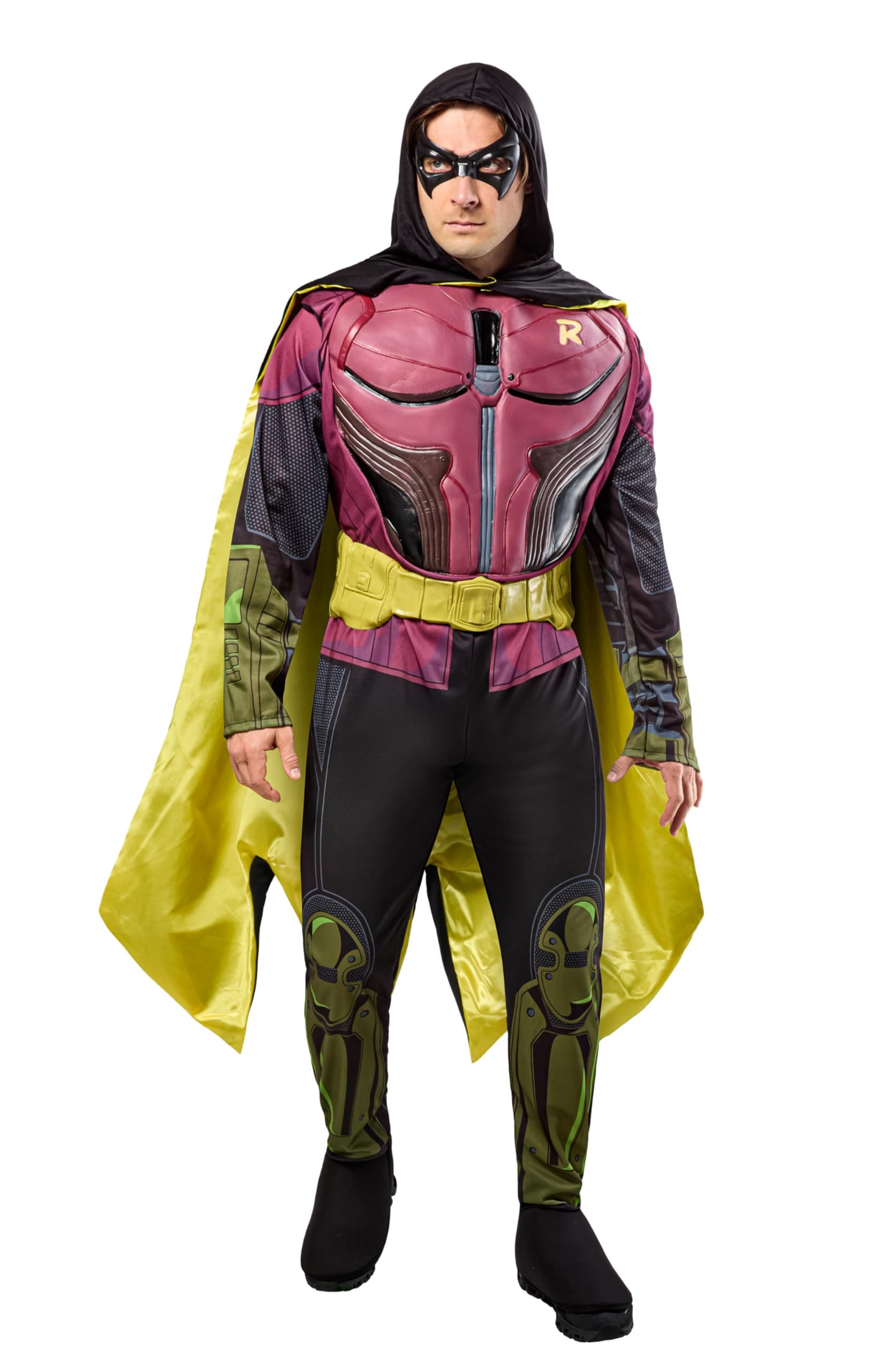 Men's Dc Comics Batman: Arkham City Deluxe Muscle Chest Robin Costume Adult Sized Costumes (pack of 1)