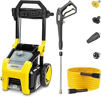 Kärcher Pressure Washer K2100PS, CETA Certified, 3 Spray Nozzles, Detergent Tank, for Cars, Driveways, Siding, Patios, 1.2 GPM