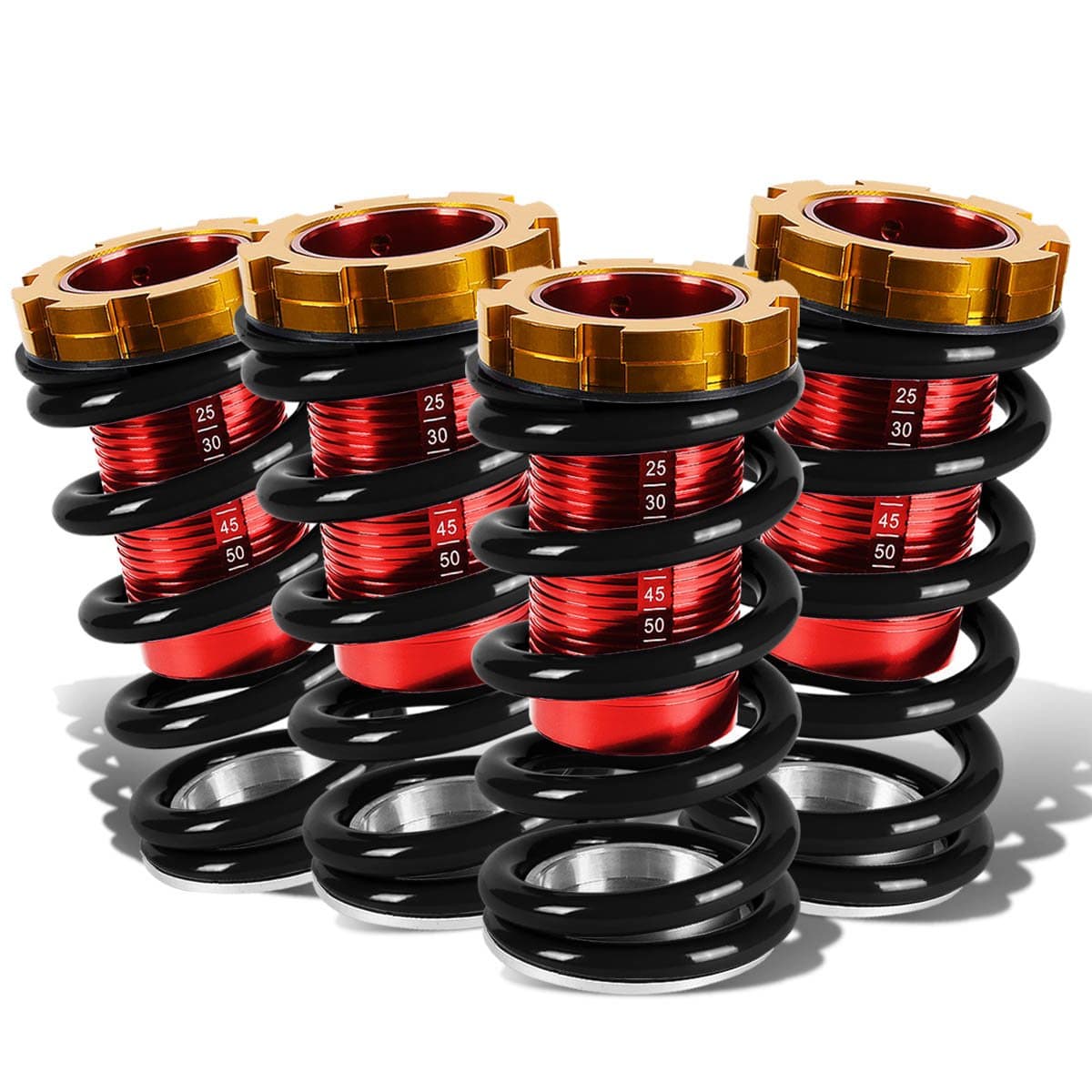DNA MOTORING Coilover Suspension Kit Sleeves Compatible with 88-00 Civic / 93-97 Civic Del Sol / 88-91 CRX / 90-01 Integra, COIL-HC88-T11-BK
