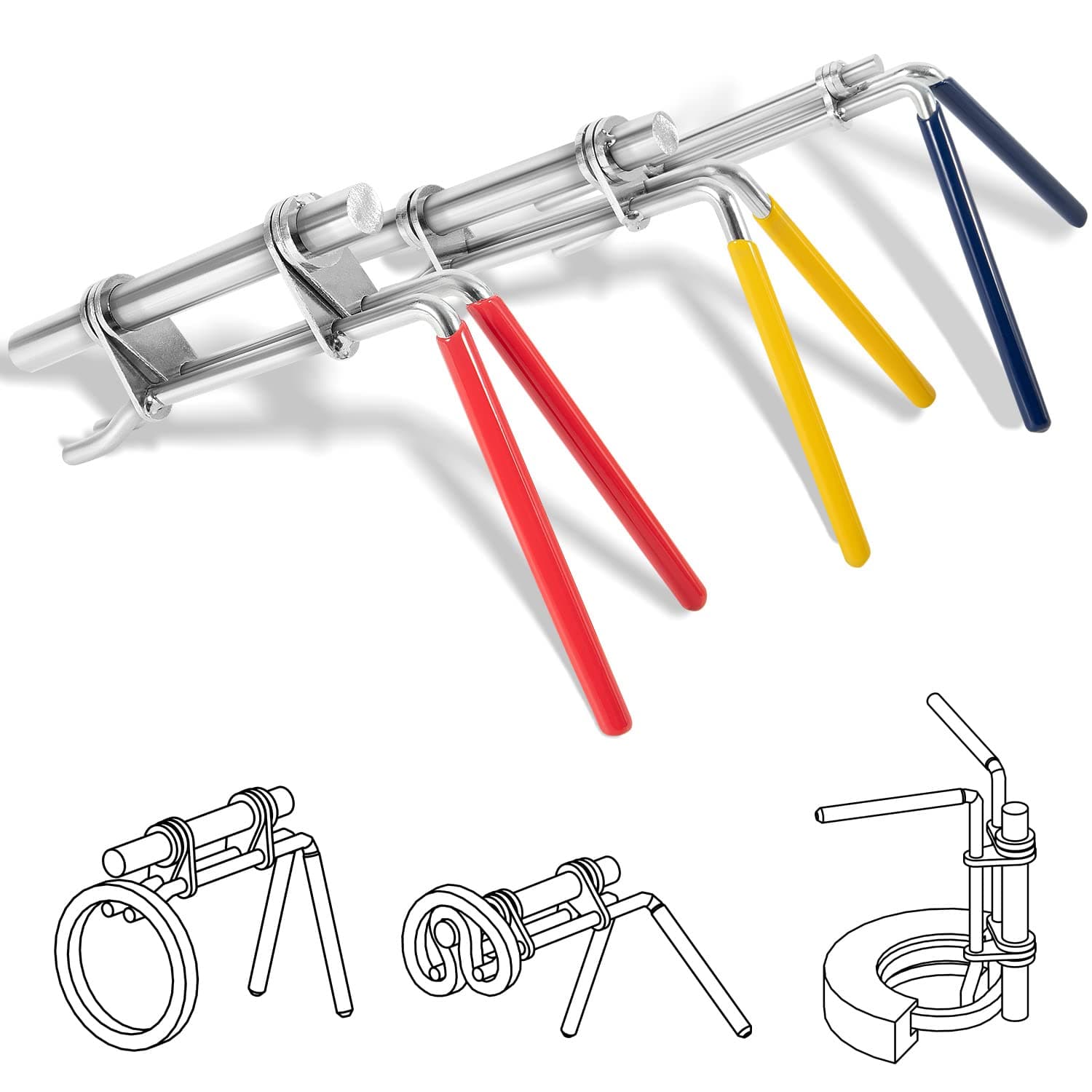 3 Pack Hydraulic Seal Installation Tools, Hydraulic Cylinder Piston Repair Seal Kit, U-Cup Rod Seal Installation Tool Kits Upgraded Seal Twistor Install Tool Set