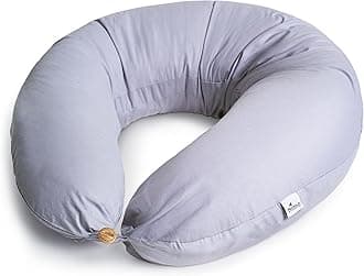 XXL Pregnancy Pillow & Nursing Pillow - 2-in-1 Design with a 100% Cotton Cover, Machine-Washable, Grey (200 x 70 cm)