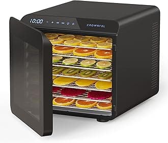 CROWNFUL Food Dehydrator Machine, 7 Stainless Steel Trays, Large Drying Space...