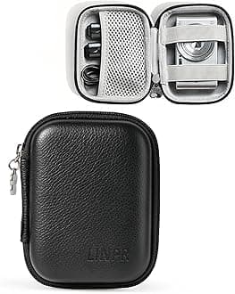 Digital Camera Case for CAMKORY, KODAK PIXPRO FZ45/FZ55, Canon IXUS 285 HS, Lecran, Small Travel Compact Camera Holder with Mesh Pocket for Accessories SD Card (Black)