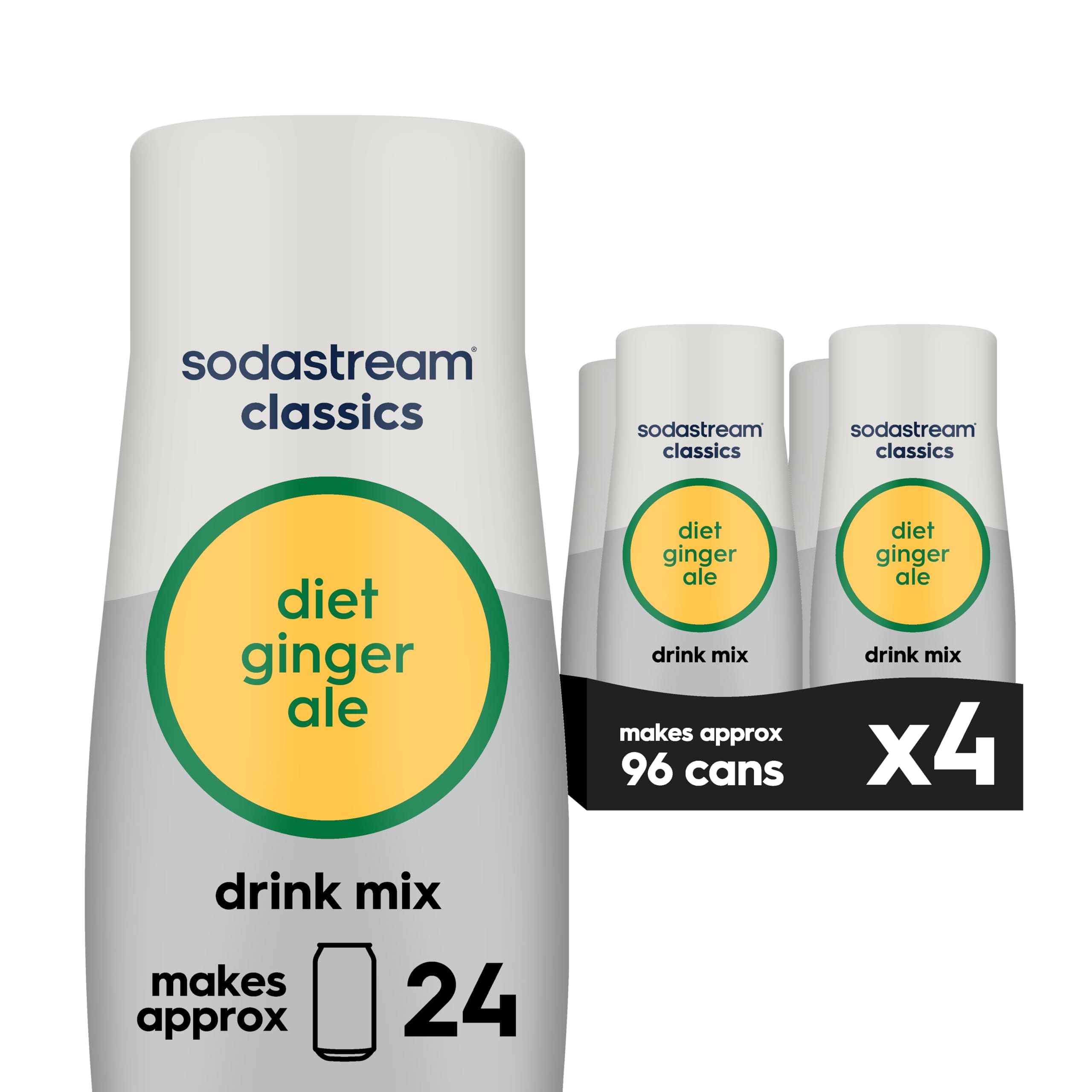 SodaStream Diet Ginger Ale, 14.8 Fl Oz (Pack of 4)