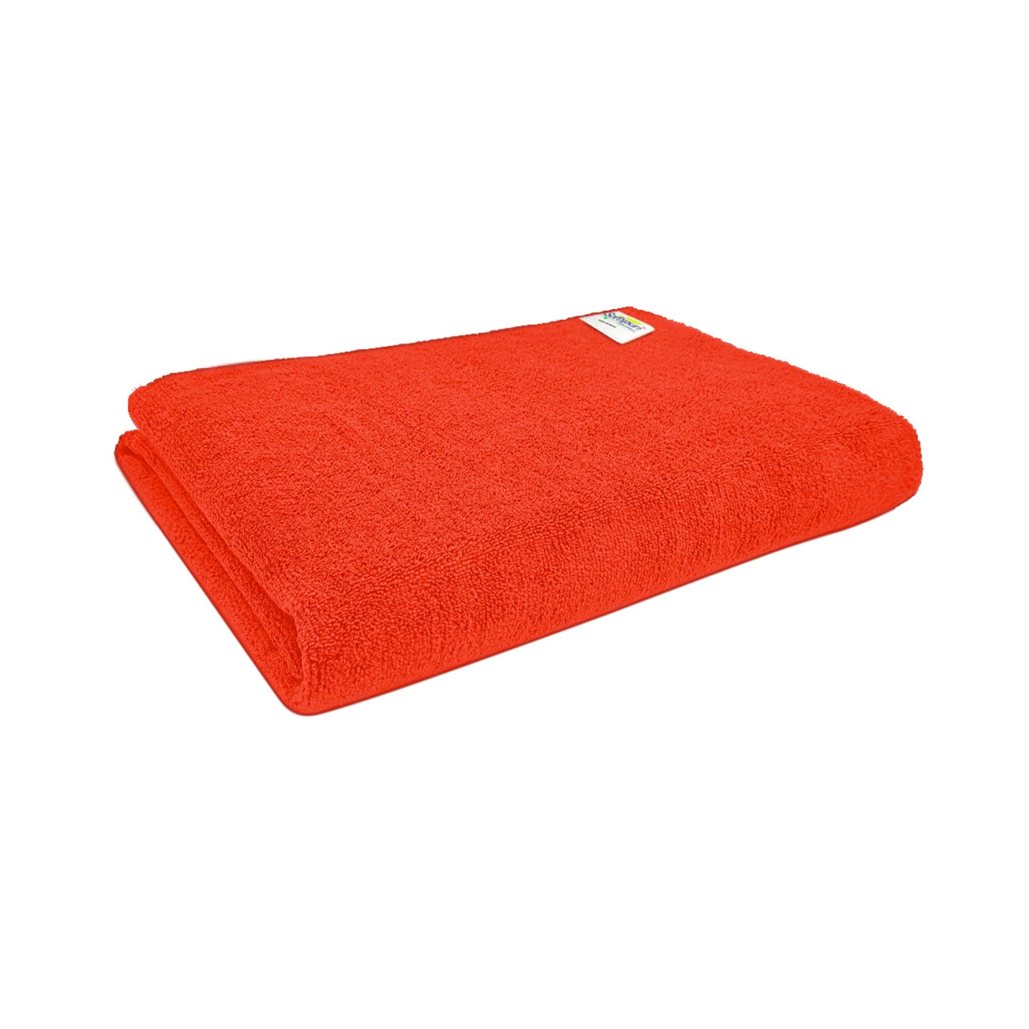 SOFTSPUN Microfiber Hair & Face Care Bath Towel 1 pc 60x120cm Red Ultra Absorbent Super Soft & Comfortable Quick Drying for Men & Women Daily Use for Unisex.