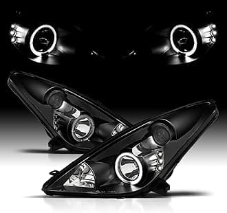 AmeriLite Projector Headlights Halo Black for Toyota Celica - Passenger and Driver Side