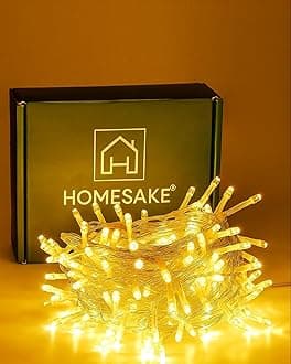 Homesake® 36 Feet Long 40 LED Power Pixel Serial String/Fairy Light | Plug Sourced | Home & Outdoor Decoration, Diwali, Christmas, Wedding, Party, Festival Ladi Jhalar Lights (Pack of 1 Warm White)
