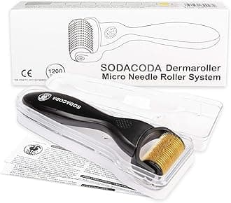 Derma Roller - 1200 Titanium Micro Needles - Professional Beauty Care Tool for Face, Beard Growth & Hair Growth Support - 1.00mm