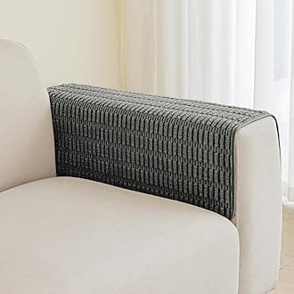 Muamar Couch Arm Covers Chair Arm Covers, Non Slip Sofa Arm Covers, Armrest Covers for Sofa, Furniture Covers Couch Protector Set of 2pcs (26x26inch, Dark Grey)