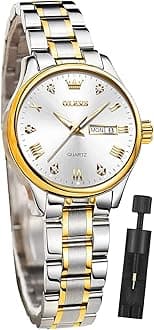 Watches for Women Dress Roman Numerals Diamonds Stainless Steel Waterproof Silver Designer Metal Date Expanding Bracelet Ladies Wrist Watch