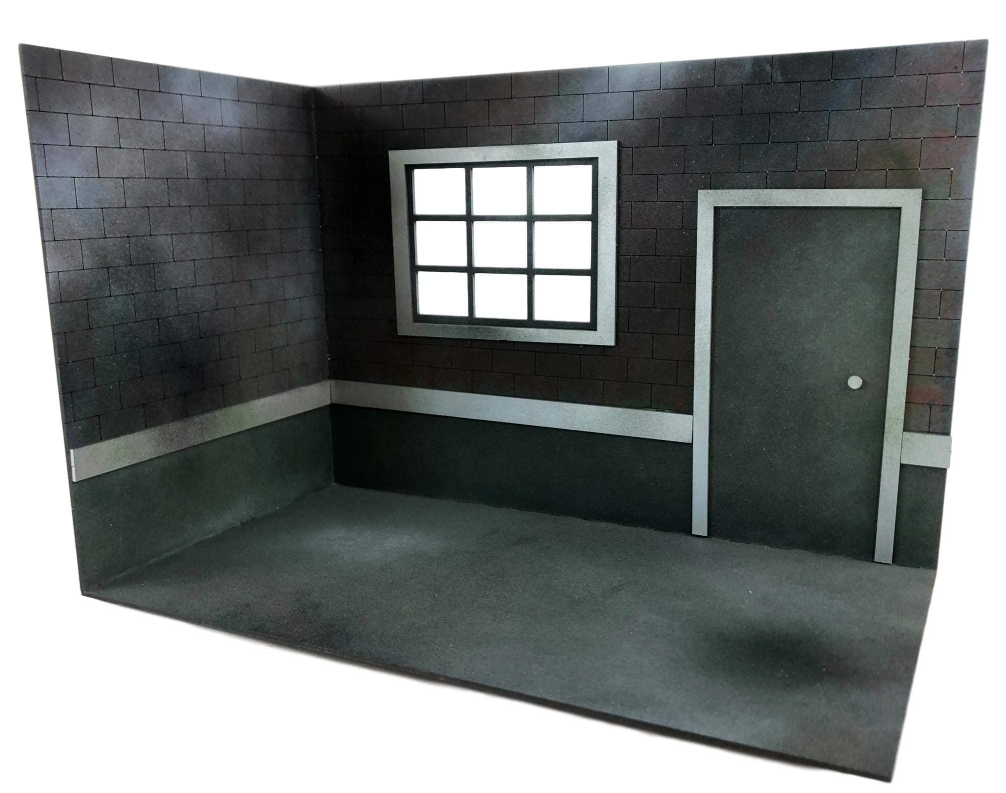 D&C Laser Designs Building Scene 5"/6"/7" Action Figure Diorama Kit Background Scenery Stand 1/12 Scale