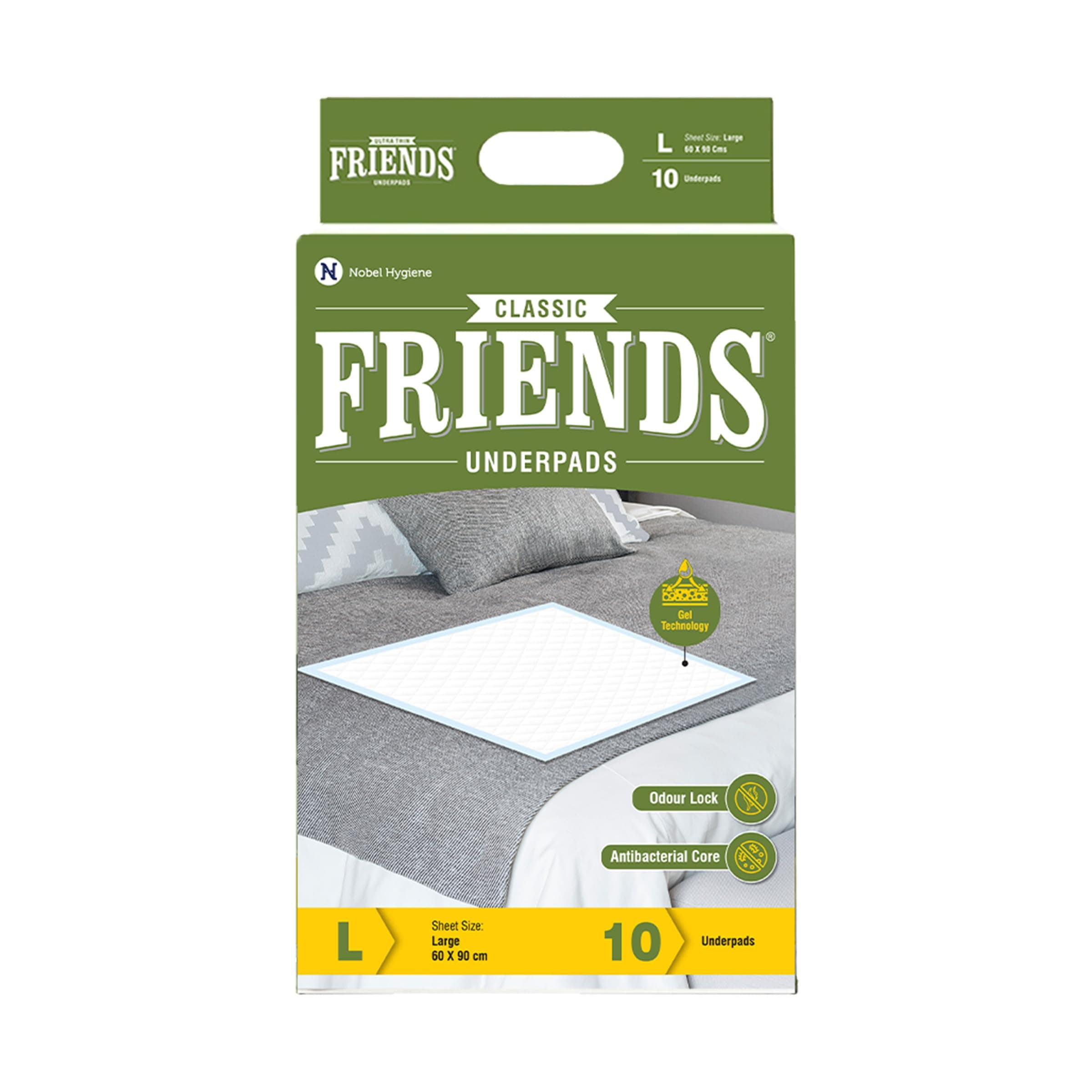 Friends Ultrathin Underpads - Large (10 Count)