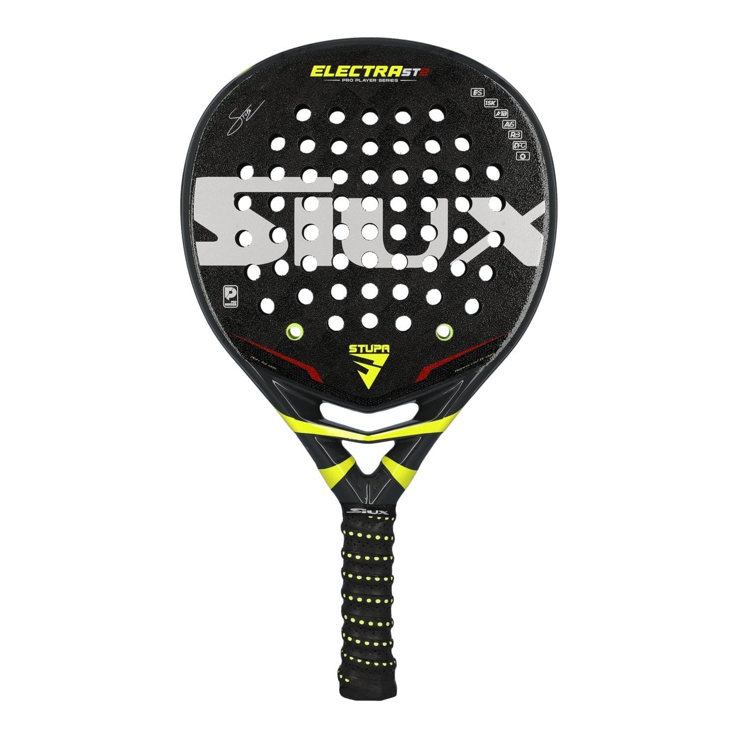 Electra ST2 Stupa Pro I Hybrid Paddle for Versatile Play I Medium HR Eva Core and 15K Carbon Faces