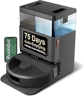 Roomba Plus 505 Combo Robot Vacuum & Mop with AutoWash Dock - Extending Spinning Mop Pads, Self-Empties, Pad Wash & Heated Drying, Self-cleaning, Recognizes & Avoids Obstacles, LiDAR Navigation