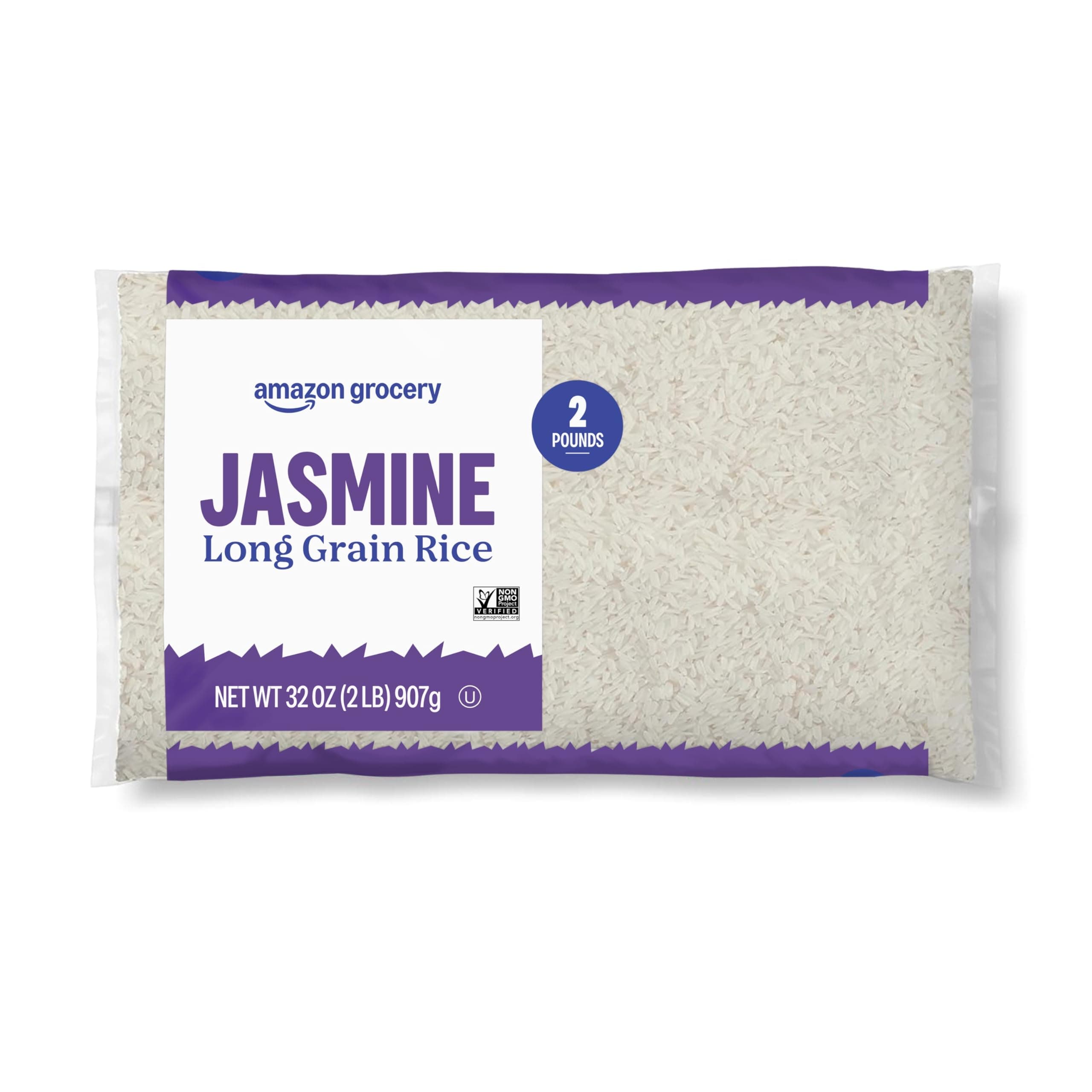Amazon Grocery, Jasmine Long Grain Rice, 2 Lb