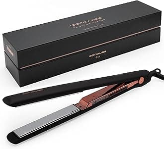 Corioliss C3 Hair Straightener Flat Iron Professional for Hair Titanium Plates Control Temperature Women (Black Copper Soft Touch)