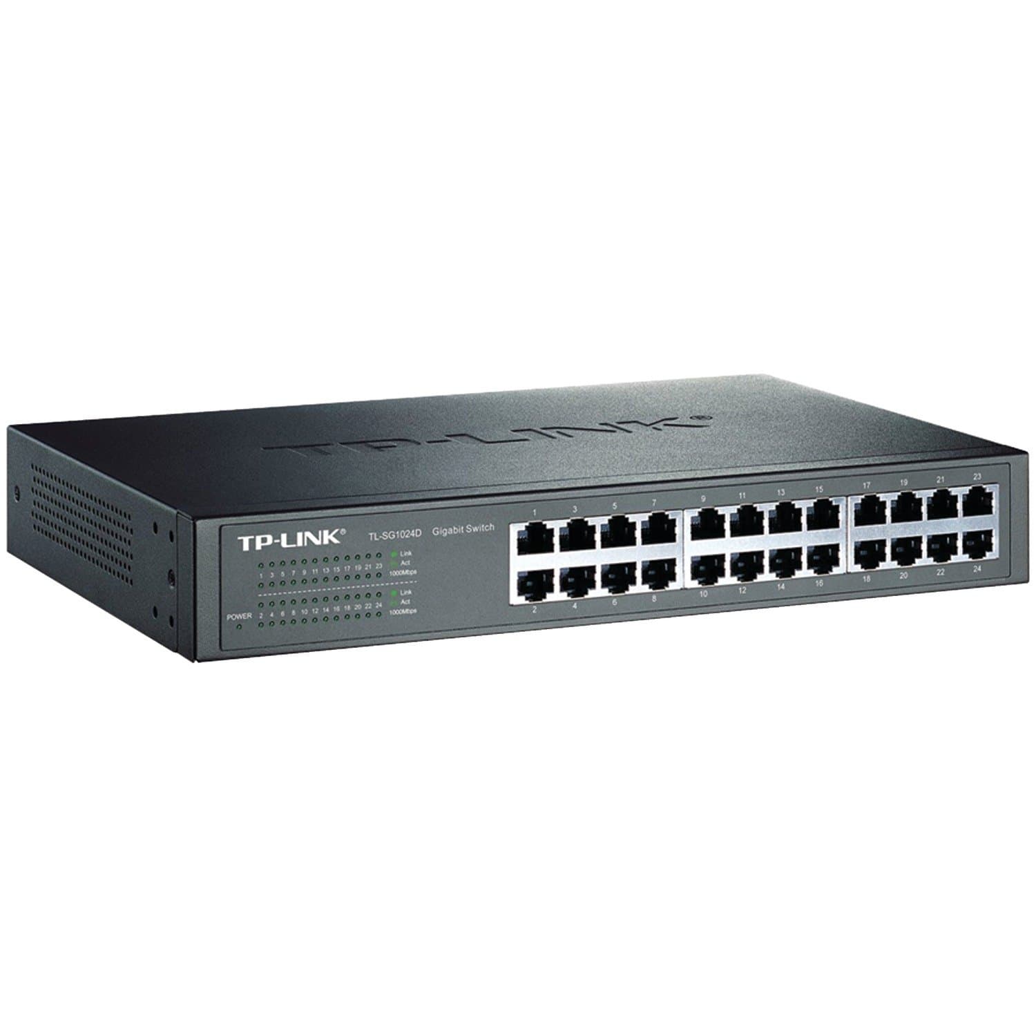 24-Port Gigabit Ethernet Unmanaged Switch | Plug and Play | Desktop/Rackmount | Fanless | Limited Lifetime (TL-SG1024D)