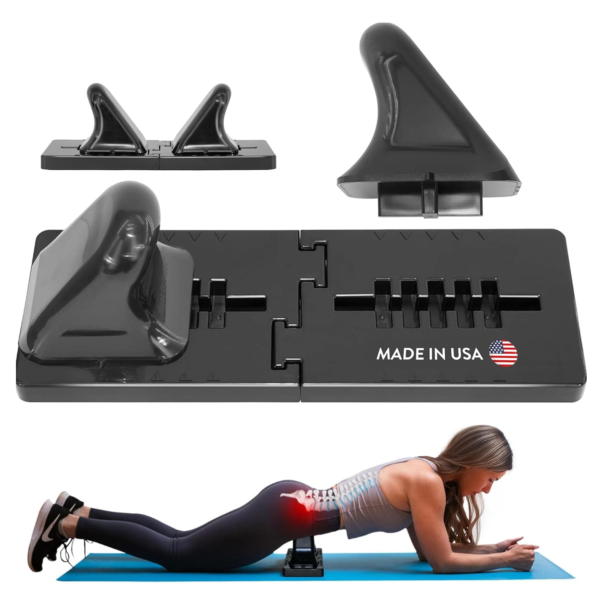 Thrival Wave - Fully Adjustable Psoas Muscle Release Tool with Thrival App for QL, Hip Flexor, Back, Hamstring, Glute, Iliacus, and Neck Pain - Trigger Point and Myofascial Release Tool - Carbon Black