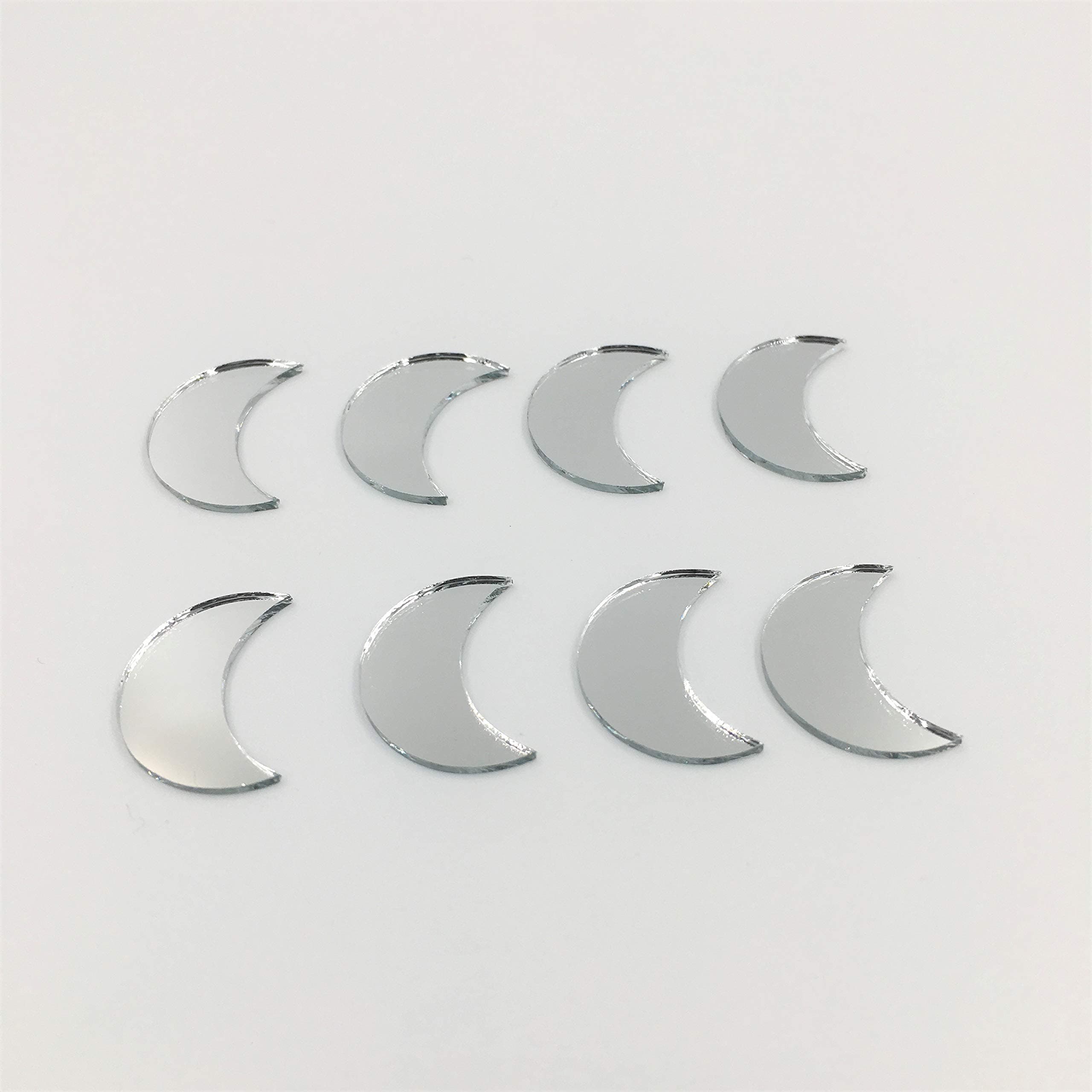 NUO RUI 3/4'' Semi Sphere Half Moon Shaped Mirror Mosaic Tiles Craft Mirrors Bulk 100 Pieces for Craft Projects and Sheesha Embroidery