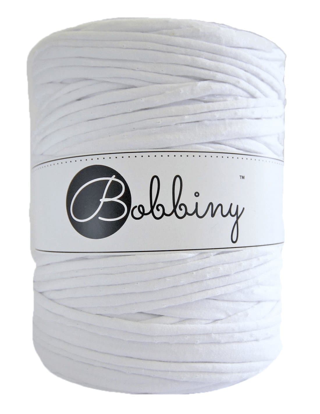 Bobbiny White chunky crochet t-shirt yarn (large roll)