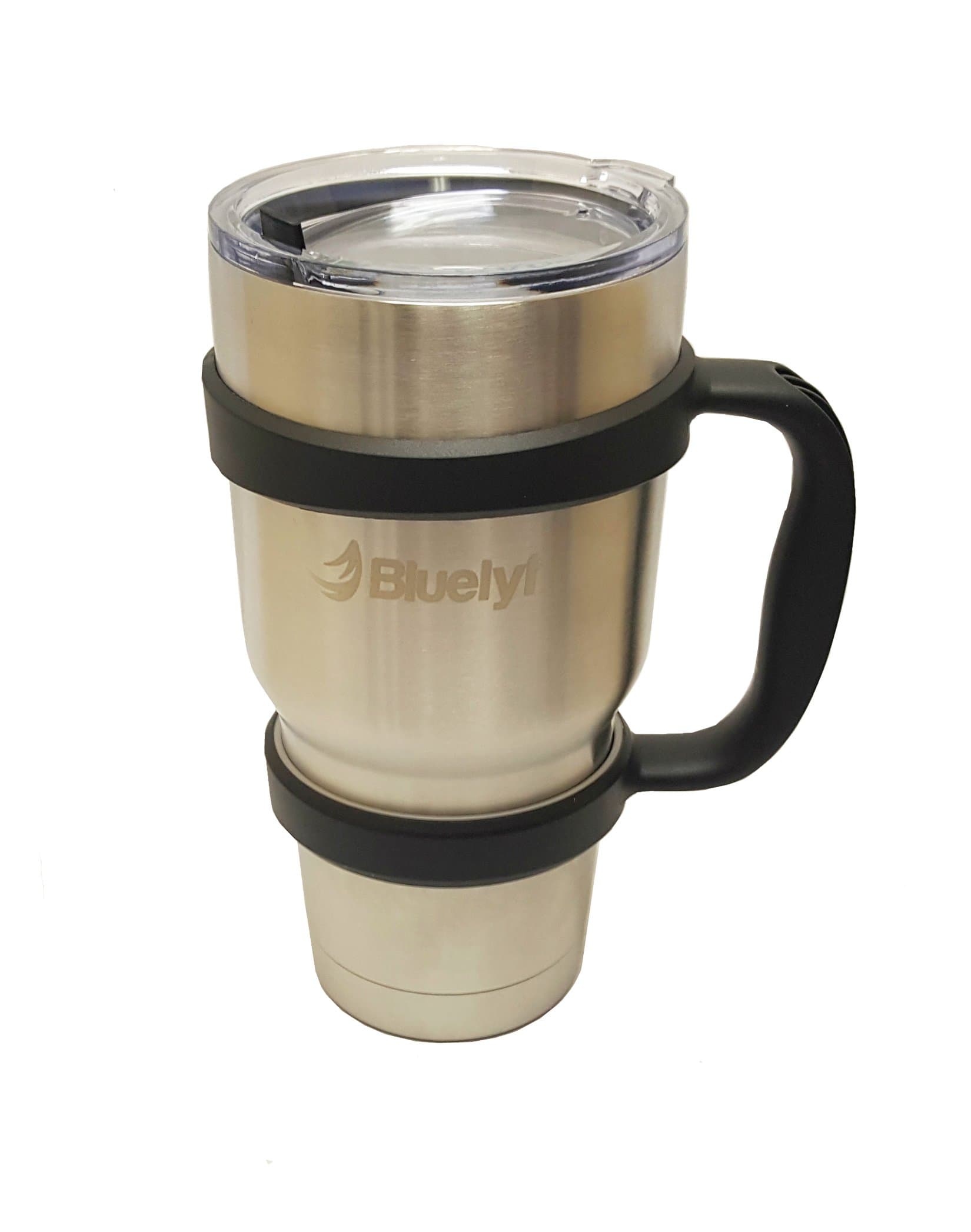 Premium 30 0Z Thermal Mug / Cup, Large Insulated Double Wall Vacuum Stainless Steel Water / Coffee Travel Tumbler bundle with Handle and Easy to clean Lid. Keep your Drinks Hot or Cold for hrs.