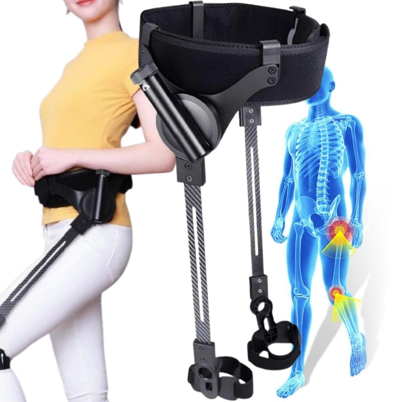 Bionic Aid Exoskeleton Walking Aid Legs Rehab Training Equipment Hiking And Climbing Stairs Assist 3 Levels Of Adjustable Strength For People With Limited Mobility,M-Left