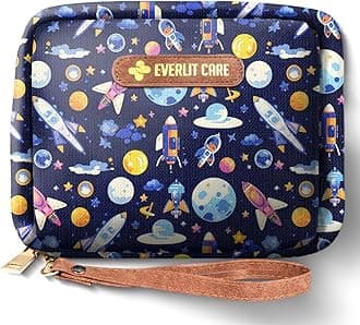 EVERLIT Care Rescue Pack | Family-Friendly First Aid Kit for Kids with 200 Pcs Medical Supplies | Travel-Friendly Compact Storage Bag for Home, Car, Travel, Camping, Adventure (Galaxy)