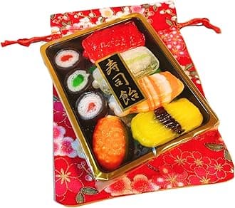 Sushi Candy Japanese Souvenir for Foreigners Delight with Japanese Pattern Bag (Sushi)