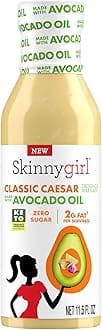 Skinnygirl Sugar Free Gluten Free Avocado Oil Salad Dressing, Creamy Caesar, 11.5 Ounce