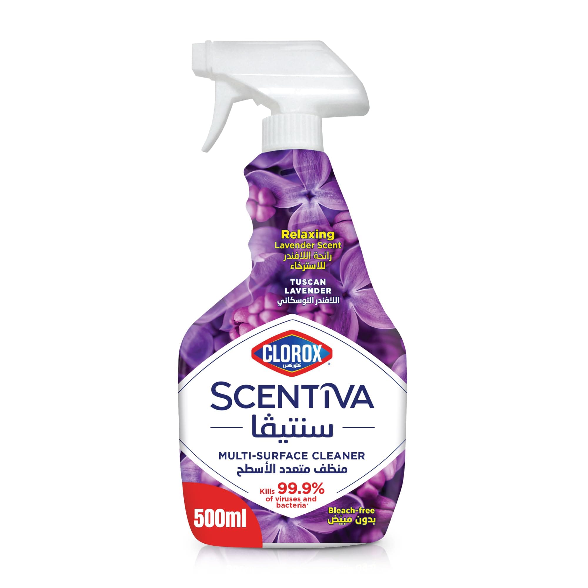 Scentiva Multi Surface Spray Cleaner 500ml, Tuscan Lavender, Bleach Free, Kills 99.9% of Viruses and Bacteria