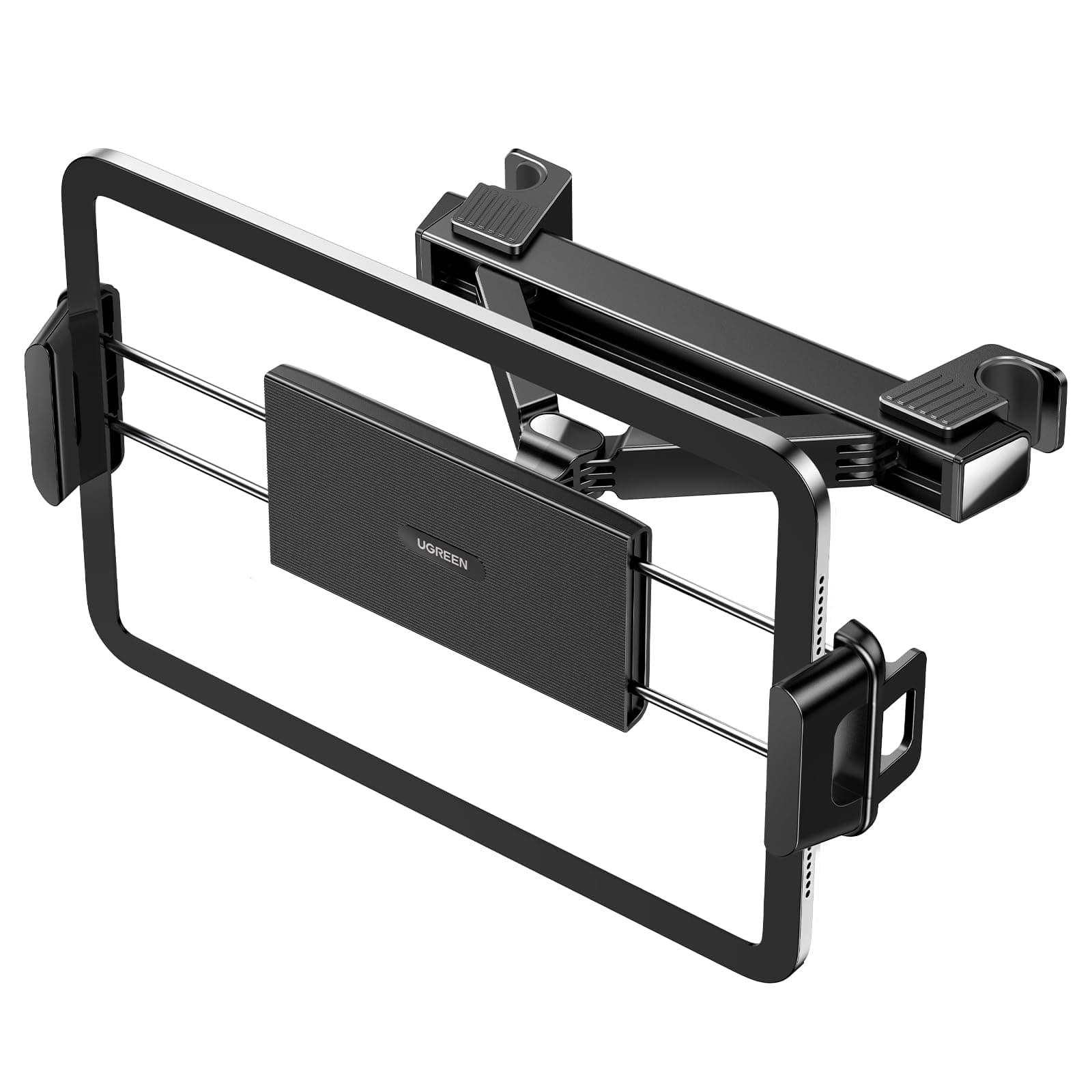 UGREENCar Tablet Holder [360° Rotation Super Stable Retractable] iPad Mobile Phone Holder Headrest Car Mount, Trip Travel Essentials 4.7-12.9 inch, Fit for iPad Air 2024/2023, iPhone 16/15/14/13