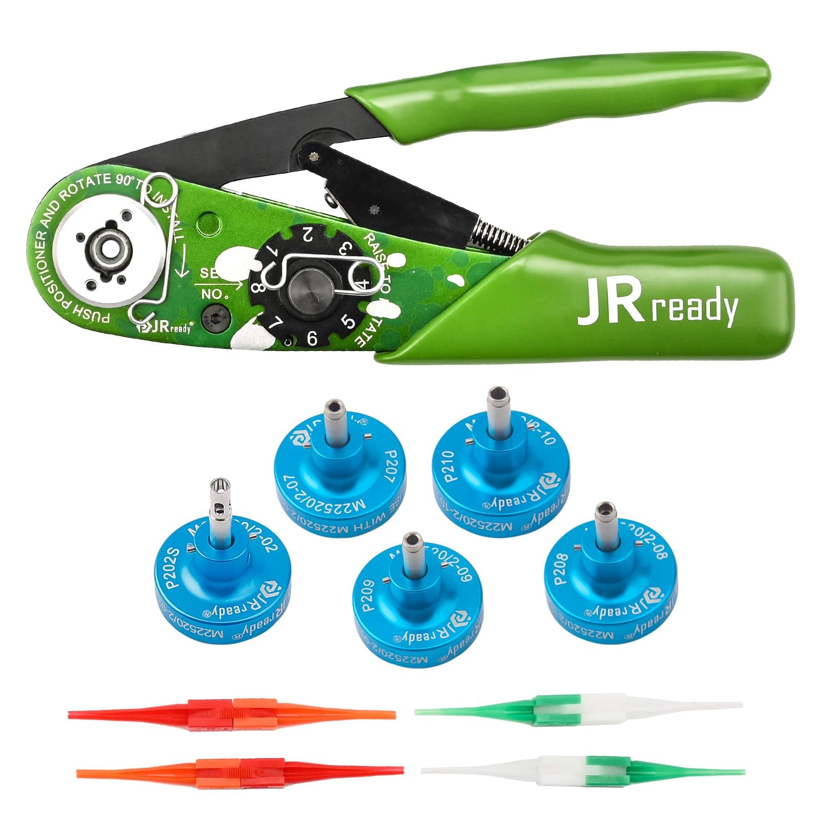 ST2162-1 Crimp Tool Kit,M22520/2-01 NEW-AS2G Crimper 20-32AWG,5 Pcs Positioners and M81969/14-01 * 2 M81969/14-10 * 2 Installing Removal Tool