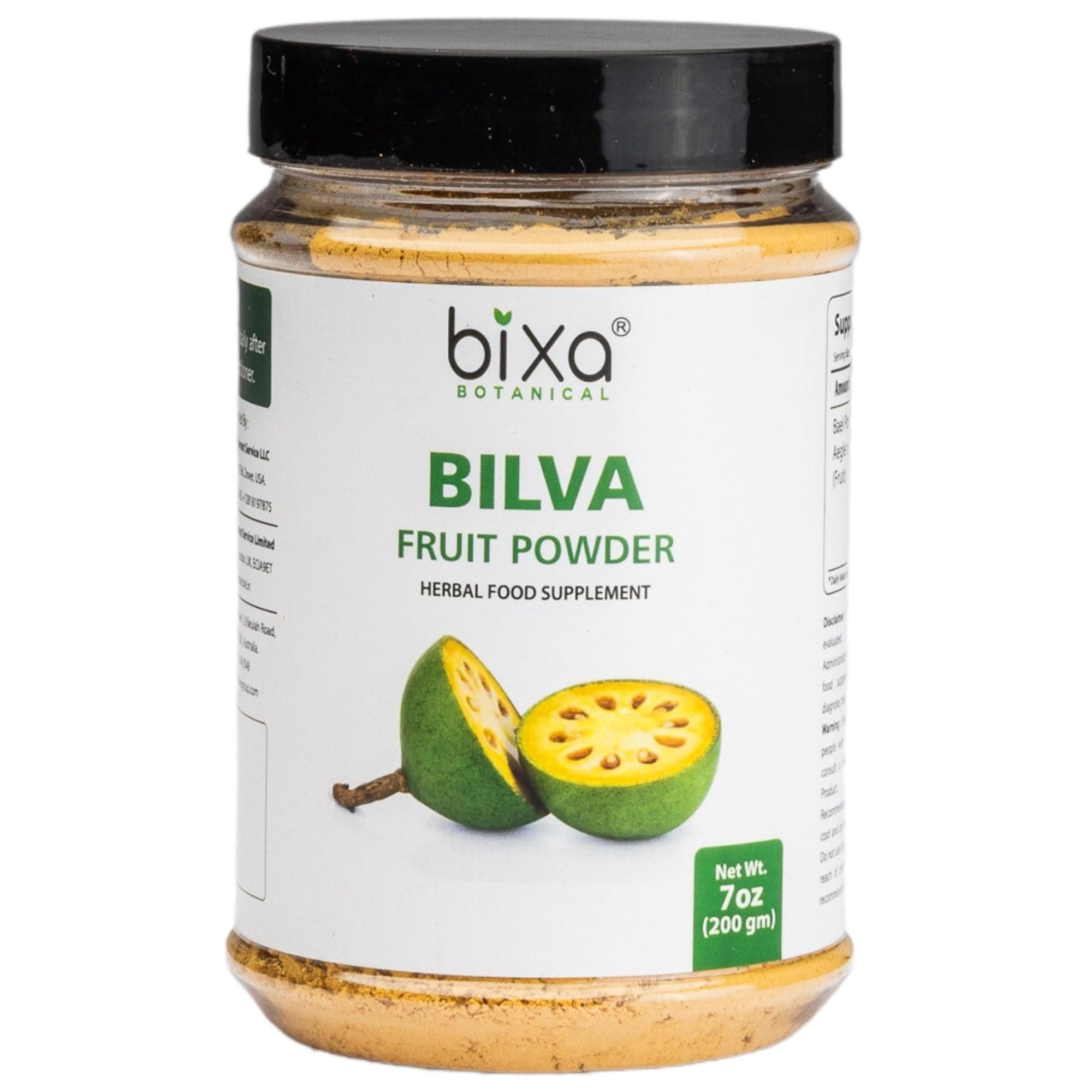 bixa BOTANICAL Bilva Fruit Powder | Gentle Digestive Support and Gut Cleanse | Aegle marmelos | 200 Grams / 7 OZ | Ayurvedic Herbal Supplement | Gluten Free, Non-GMO, Steam Treated, Vegan, 100% Pure