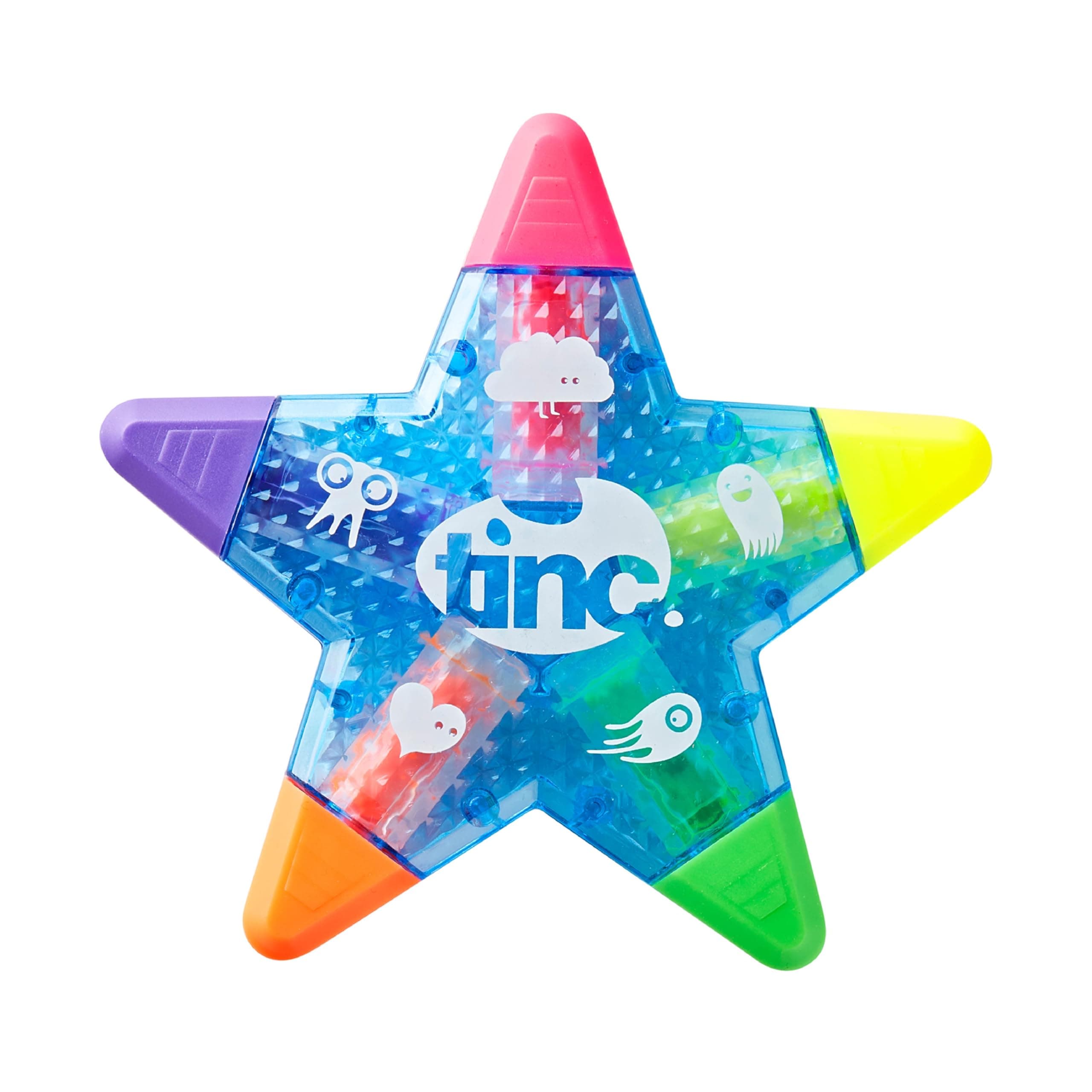 Tinc Star Shaped 5 in 1 Multi Coloured Highlighter Pen for Kids - Blue, One Size (STARHLBL)