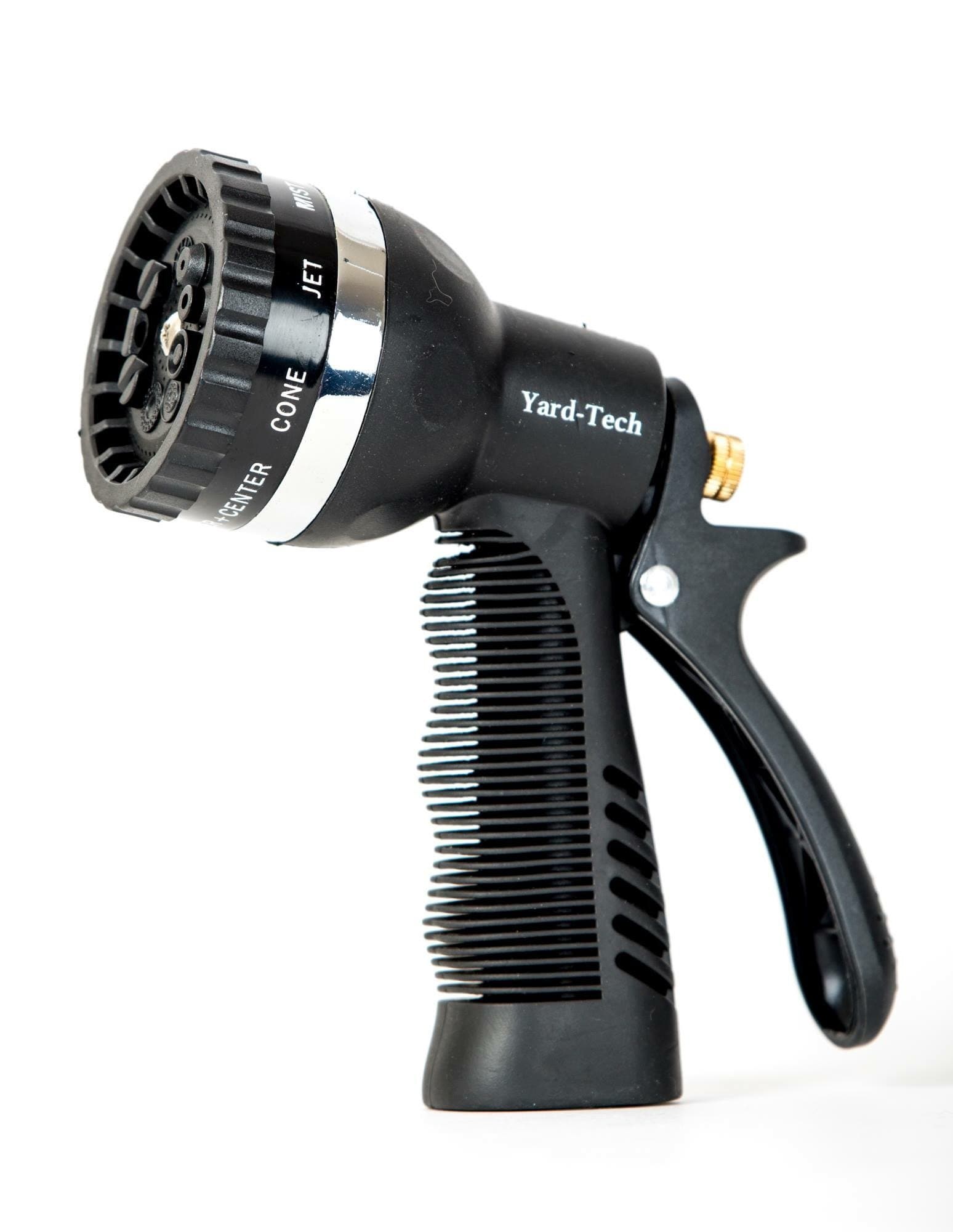 Premium 10 Spray Pattern Metal Garden Nozzle with Rugged Rubberized Coating - Comfortable & Durable - Your one stop solution to all your watering needs. For Garden, Yard, Patio & Car Washing