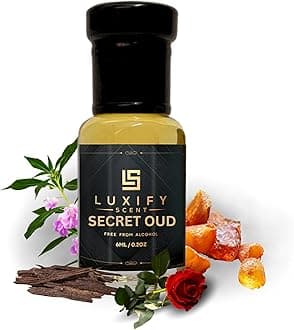 Secret Oud Luxury Attar | Concentrated Perfume Oil | Alcohol Free | Premium Gift Packaging | 6ml (pack of 1)