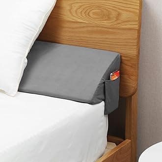 Vekkia Full Wedge Pillow Headboard/Bed Wedge Pillow for Headboard/Bed Gap Filler/Headboard Pillow,Pillow Wedge for Headboard Gap(0-6"),Stop Loosing Your Pillows,Phone(Gray 54"x10"x6")OEKO-TEX STANDARD 100