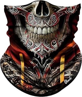 Obacle Skull Face Mask for Dust Wind Sun Protection Men Women Motorcycle Riding