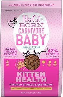 Cat Born Carnivore Baby, High-Protein and Grain-Free, Dry Cat Food for Kittens 6 Weeks+, 2.8 lbs. Bag