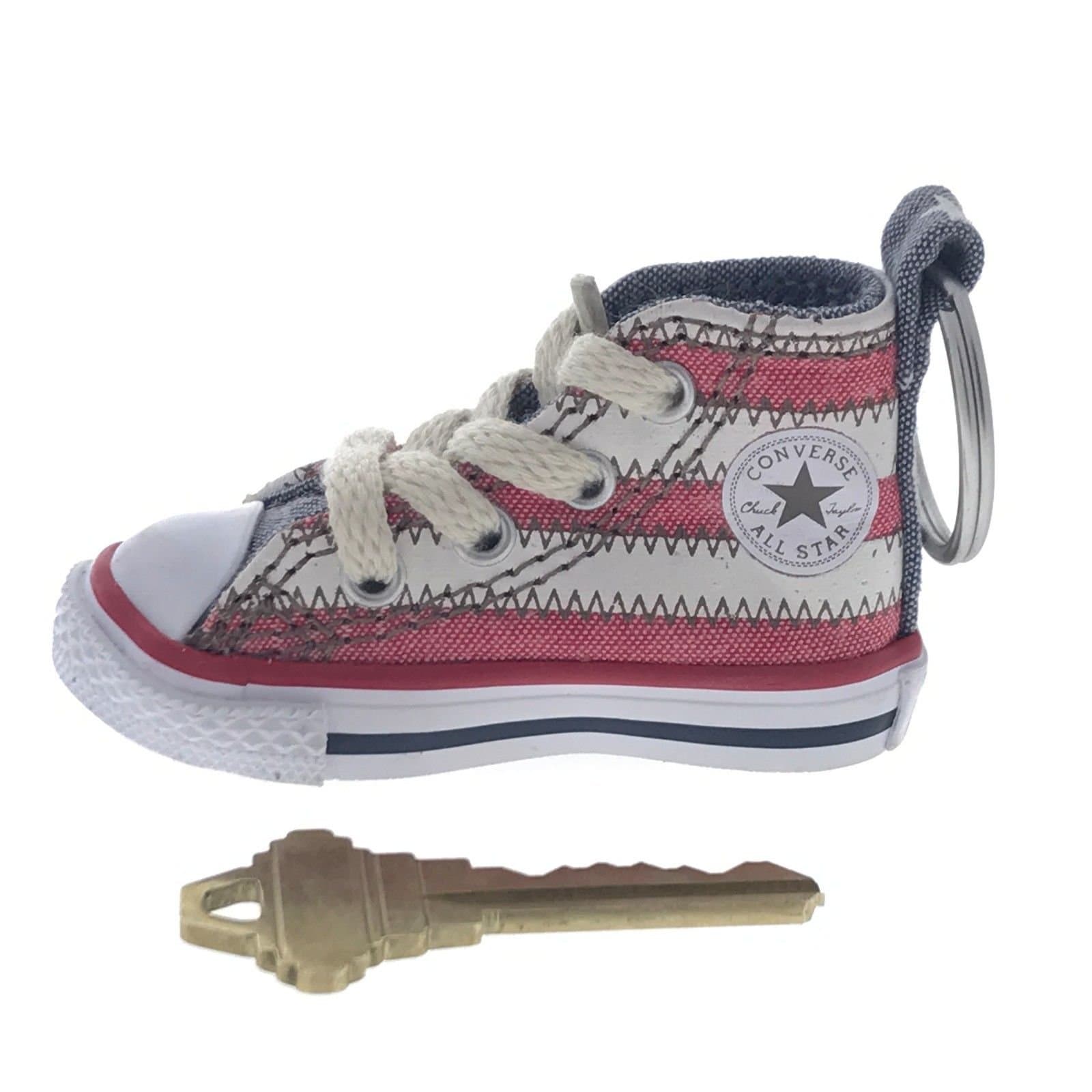 Converse All Star Chuck Taylor Sneaker Shoe Car Key Ring Keychain (USA Stripes)