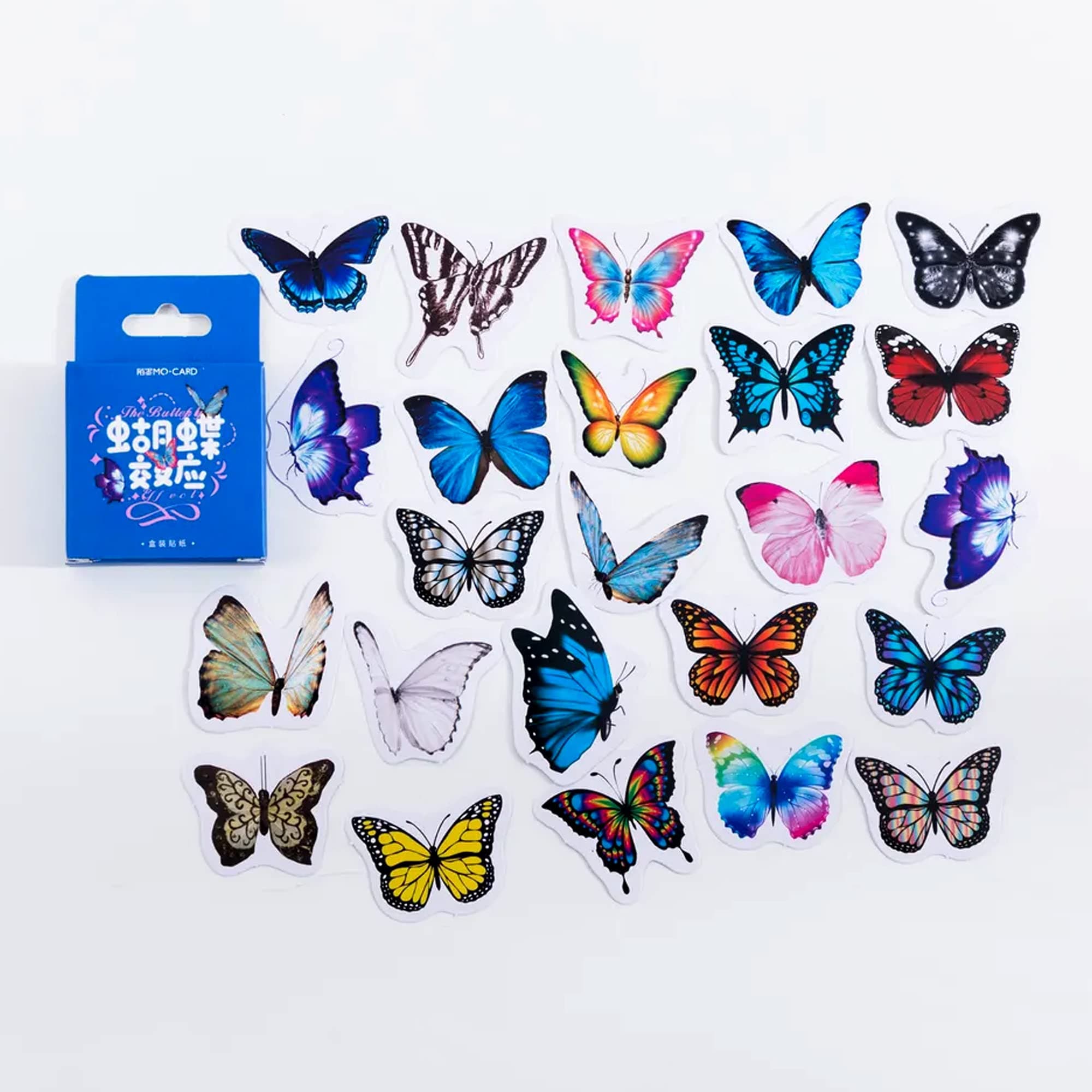 46pcs per pack Butterfly effect series Kawaii Cartoon Mini Boxed Sticker DIY Dairy Decorative Self adhesive Scrapbooking Sticker