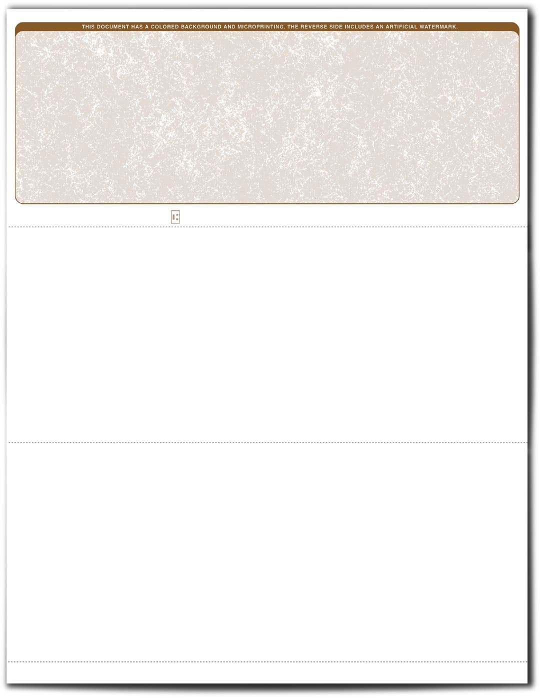 VersaCheck ValueChex Blank Check Paper - Form #1000 Business Voucher Check on Top - Tan - Classic - 500 Sheets/500 Checks …