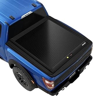 Retract Hard Tonneau Cover Fits 2015-2026 Ford F-150 6.5 Ft Bed (79") (incl. Raptor/Lightning) Truck Bed Matte Black Low Profile Waterproof Off Road Rack Ready Aluminum | K32 |