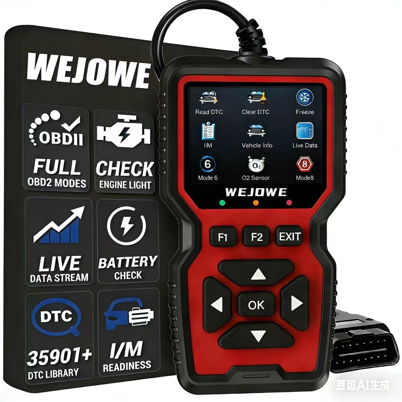 WJ519 Professional OBD2 Scanner Diagnostic Tool, Check Engine Code Reader OBD2 Scanner with Reset, Auto Check Engine Light Car Diagnostic Scan Tool for All OBDII Car After 1996, 2026 Upgraded