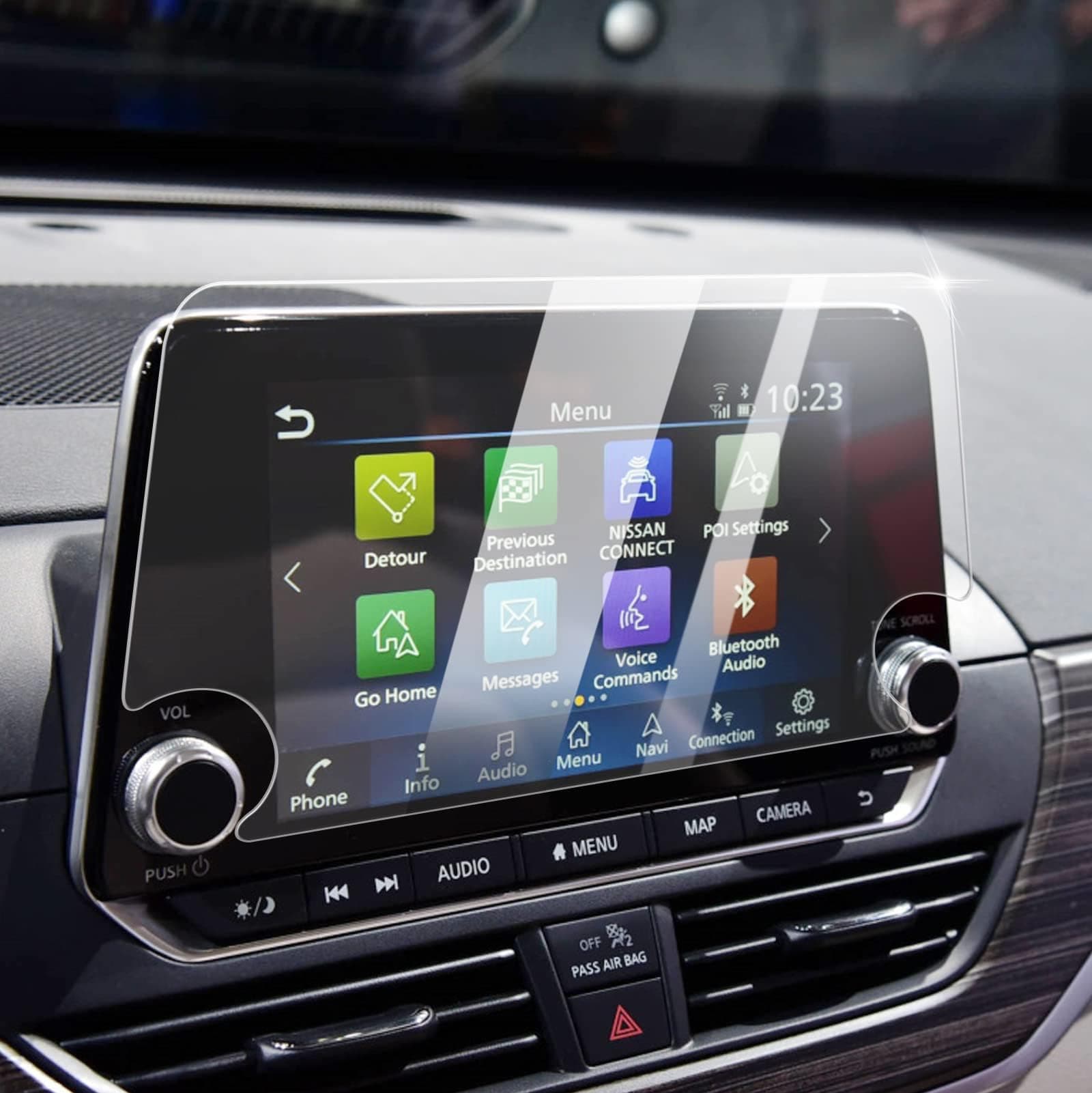 Navigation Display Screen Protector 8-Inch for Nissan Altima 2.5 SR 2019-2025, for Rogue S/SV 2021-2025 2026 and Sentra SR/SV 2020-2025, Console Touchscreen Tempered Glass Protector