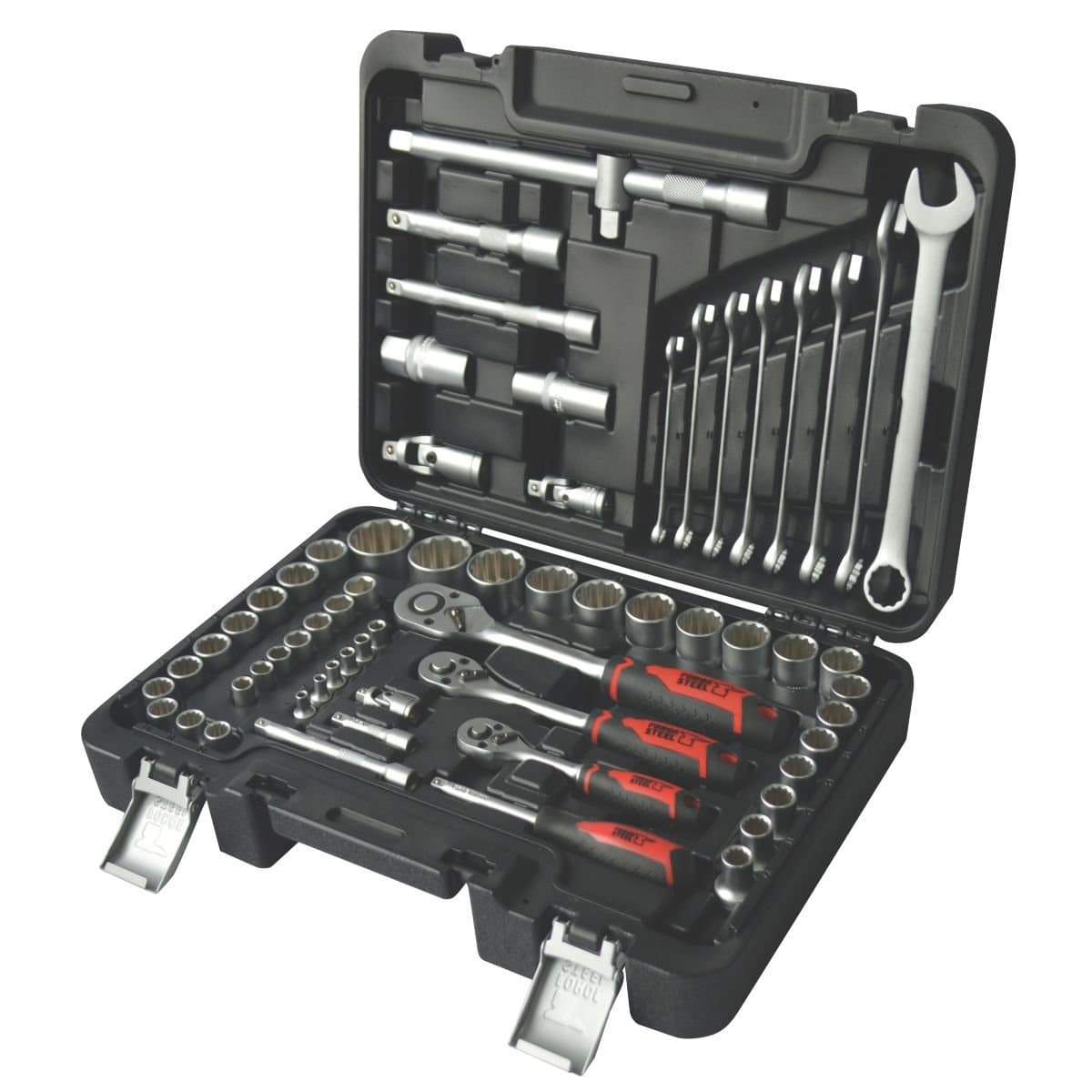 Forge Steel Mixed Socket & Wrench Set 63 Pieces