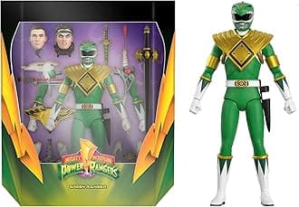Super7 ULTIMATES! Mighty Morphin Power Rangers Green Ranger - 7" Power Rangers Action Figure with Accessories - Classic TV Show Collection and Retro Toy