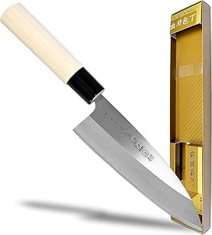 Japanese Deba Knife, Stainless Steel Chef's Knife, Made in Japan (1, 160mm)